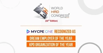 MYCPE ONE Shines: Honored as Dream Employer and Top KPO by World HRD Congress