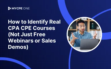 How to Spot Qualified CPA CPE Courses in a Sea of Free Webinars and Product Demos