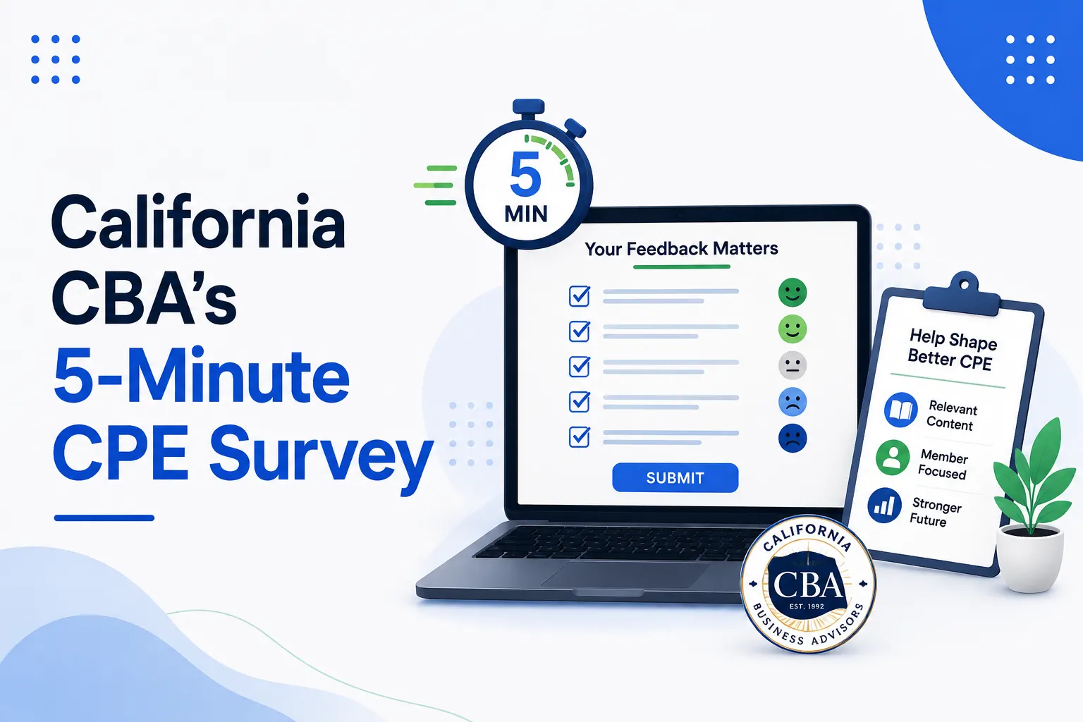 Recommending California Board of Accountancy's 5-Minute CPE Survey