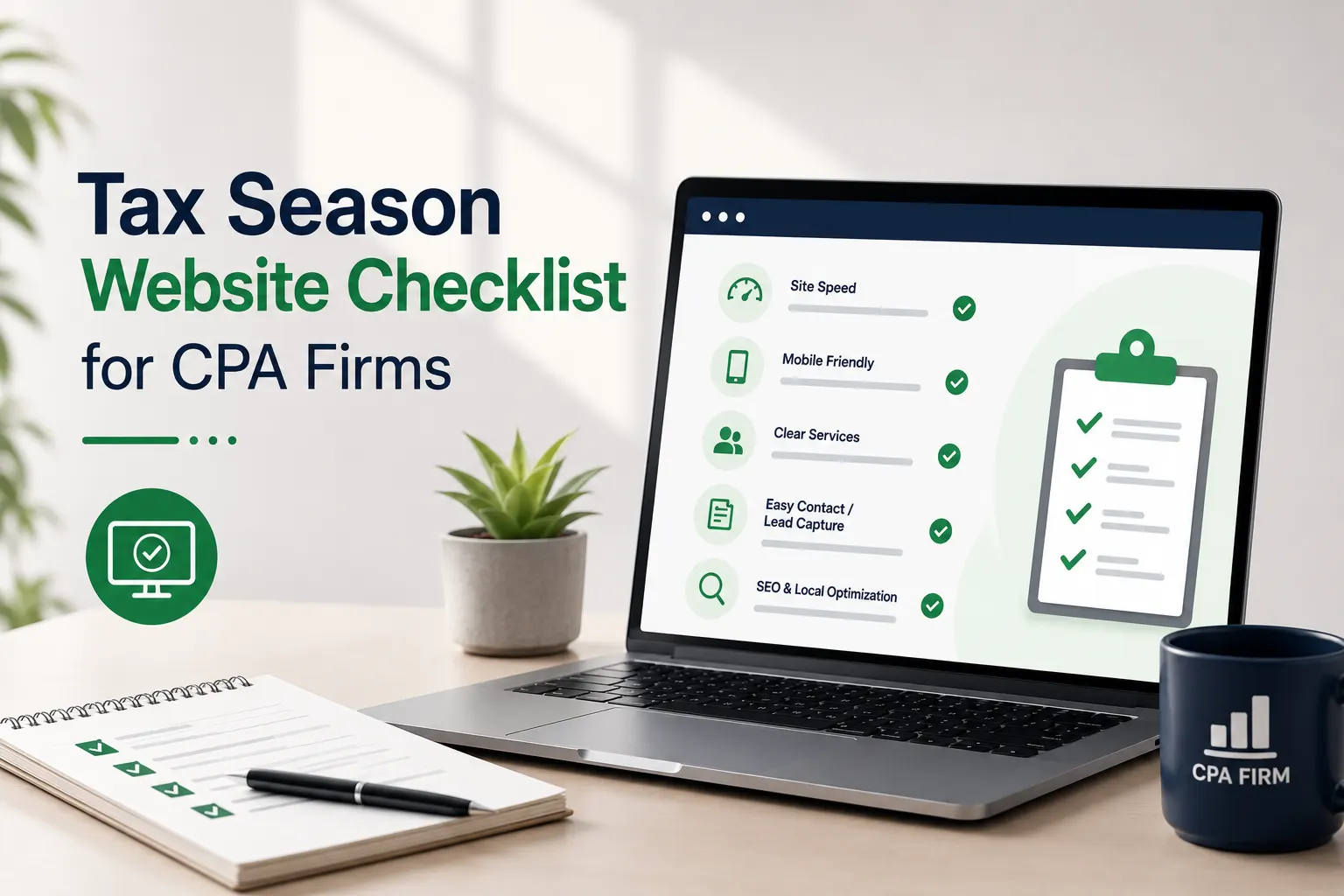 Tax Season Website Checklist for CPA Firms
