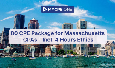 80 CPE Package for Massachusetts CPAs - Incl. 4 Hours Ethics