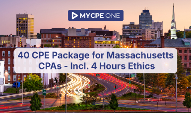 40 CPE Package for Massachusetts CPAs - Incl. 4 Hours Ethics