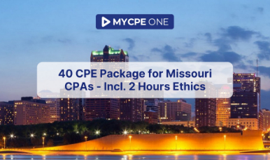 40 CPE Package for Missouri CPAs - Incl. 2 Hours Ethics