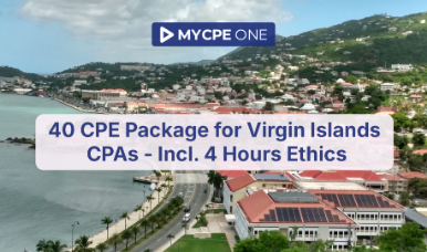 40 CPE Package for Virgin Islands CPAs - Incl. 4 Hours Ethics
