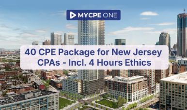 40 CPE Package for New Jersey CPAs - Incl. 4 Hours Ethics