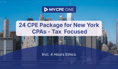 24 CPE Package for New York CPAs - Tax  Focused