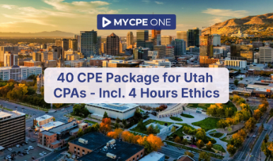 40 CPE Package for Utah CPAs - Incl. 4 Hours Ethics