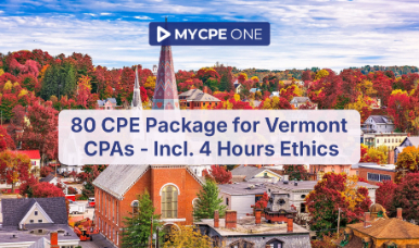 80 CPE Package for Vermont CPAs - Incl. 4 Hours Ethics