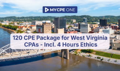 120 CPE Package for West Virginia CPAs - Incl. 4 Hours Ethics