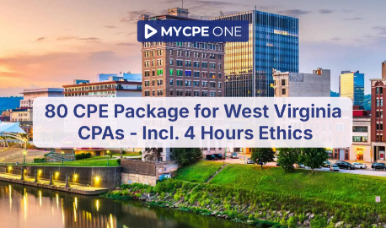 80 CPE Package for West Virginia CPAs - Incl. 4 Hours Ethics