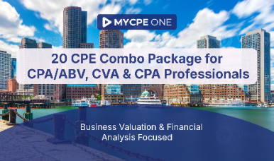 20 CPE Combo Package for CPA/ABV, CVA & CPA Professionals