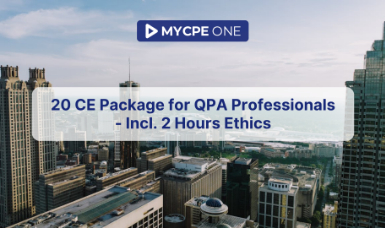 20 CE Package for QPA Professionals - Incl. 2 Hours Ethics