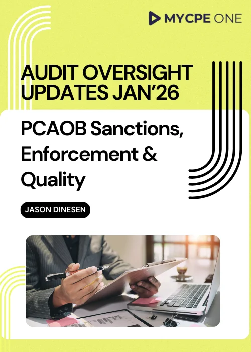 Audit Oversight Updates Jan’26 – PCAOB Sanctions, Enforcement & Quality