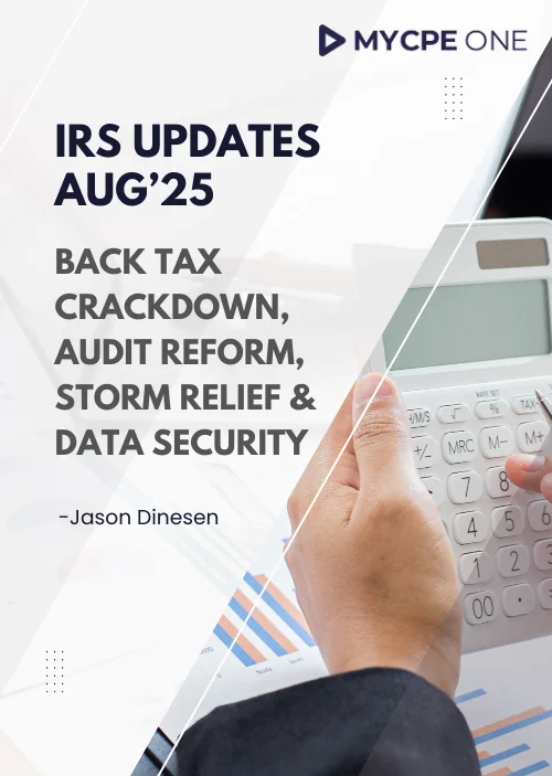 IRS Aug’25 Updates